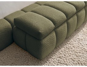 Zielona ławka z materiału bouclé – Bobochic Paris