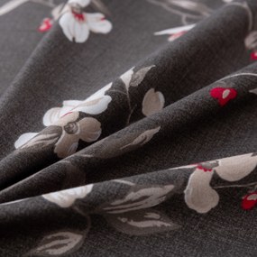 PrzytulneMieszkanie.pl PrzytulneMieszkanie.pl Pościel flanelowa BLOSSOM szara Rozmiar pościeli: 70 x 90 cm | 140 x 200 cm
