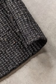 Dywan naturalny jutowy ręcznie tkany Boucle czarny 60 cm x 90 cm