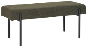 Ciemnozielona ławka z materiału bouclé Swindon – House Nordic