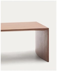 Stolik w dekorze orzecha w ciemnym naturalnym kolorze 70x140 cm Litto – Kave Home