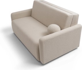 Sofa rozkładana Nido trzyosobowa 140 cm z pojemnikiem - jasny beżowy boucle Quelle 03