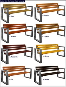 Ławka ogrodowa Norin Kiterio 150 cm - 8 kolorów