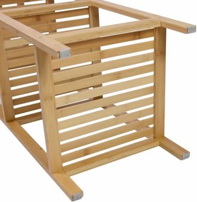 Regał bambusowy, 5 półek, kwadratowy 33 x 33 x 146 cm.