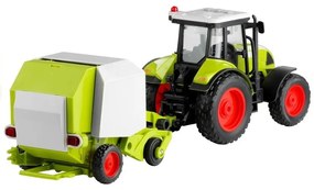 Traktor z prasą rolującą do belowania gra 37,5 cm