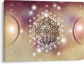 Obraz - Mandala z elementami (70x50 cm)