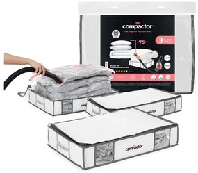 Tekstylne pojemniki do przechowywania ubrań zestaw 3 szt. próżniowe/usztywniane 45x65x15,5 cm Life – Compactor