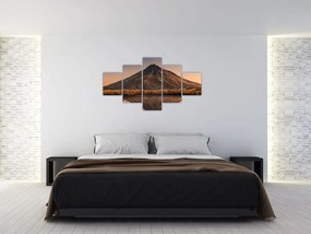 Obraz odbicia góry Taranaki, Nowa Zelandia (125x70 cm)