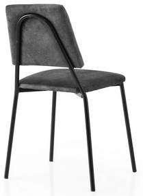 Zestaw krzeseł do jadalni Lima Grey and Black, 2szt.