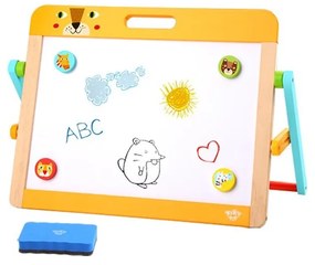 Tooky toy tablica edukacyjna 2w1 magnetyczna kredowa dla dzieci magnesy gąbka 6 el.