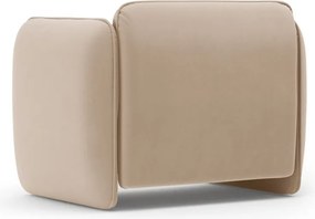 Brązowy aksamitny fotel Georgia – Micadoni