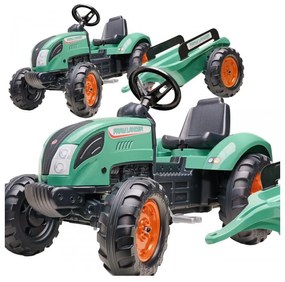 Falk traktor lander zielony na pedały z przyczepką od 3 lat