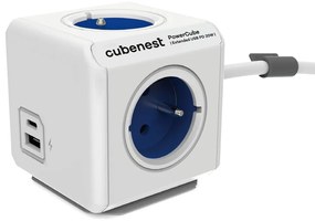 Rozgałęźnik do gniazdka 13 cm PowerCube Extended USB – Cubenest