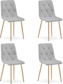 Jasnoszare krzesło do jadalni LIBRA