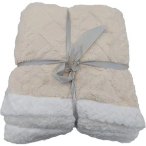 Koc z barankiem Island kremowy, 150 x 200 cm