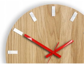 Zegar na ścianę nowoczesny drewniany z cichym mechanizmem okrągły solidny