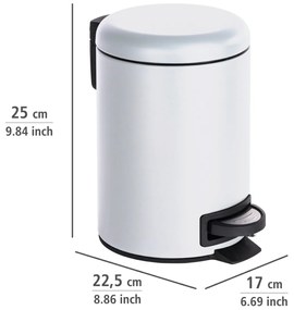 Wenko Kosz na śmieci z pedałem Leman 3 l, biały, 3 l