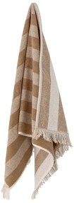 Brązowo-beżowy bawełniany ręcznik kąpielowy 70x140 cm Elaia – Bloomingville
