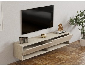 Beżowa szafka pod TV 141x31x30 cm Arges – Kalune Design