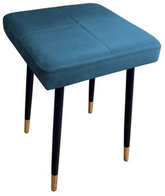 Taboret MAX MG33 niebieski podstawa czarna/złota