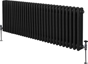 Tradycyjny grzejnik 3-kolumnowy - 600 x 1462 mm - czarny