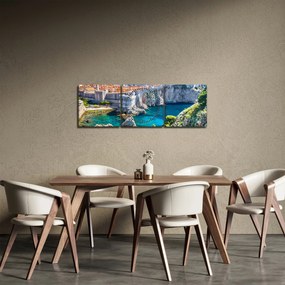 Obraz - Dubrownik (z zegarem) (90x30 cm)