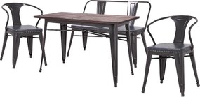 Zestaw do jadalni MCW-H10 (4 elementy),  szary