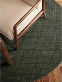 Ciemnozielony wełniany okrągły dywan tkany ręcznie ø 200 cm Greenwich – Ted Baker