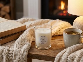 Świeca zapachowa w szkle STUDY BUDDY 9,5 cm kremowa