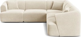 Beżowy aksamitny narożnik Campi – Cosmopolitan Design