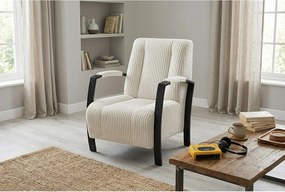 Nowoczesny fotel Looft w kolorze białym-ponadczasowy styl