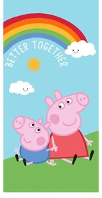 Bawełniany ręcznik dziecięcy 70x140 cm Peppa Pig – Jerry Fabrics