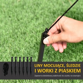 Outsunny Nadmuchiwane weihnachtsfiguren Nadmuchiwany ludzik piernikowy, 2 m, z dmuchawą, Wielokolorowy