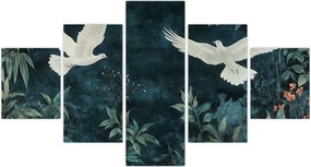 Obraz - Dwa gołębie (125x70 cm)
