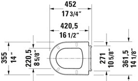 Uniwersalna deska sedesowa Duravit do ME by StarckBiała - z mechanizmem Soft-Close