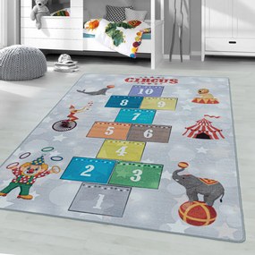 Dywan dziecięcy Play Klasy cyrkowe antypoślizgowy do prania 80 cm x 120 cm