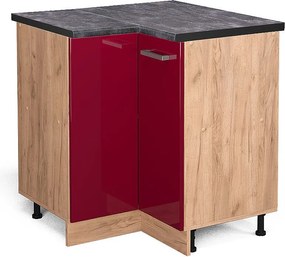 Szafka narożna czerwony połysk 75.6x60x81.6 r-line