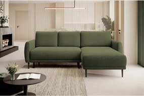 Narożnik BONO z funkcją spania Drewniane nóżki Eleganckie podłokietniki Głębokie siedzisko Prawa strona Barrel 38