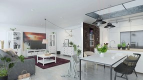 Elegancka komoda pokojowa z szufladami Madrid 4+4 biały mat