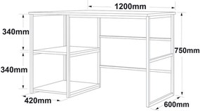 Biurko Vilge White Marble and Gold