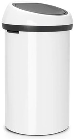 Biały stalowy kosz na śmieci otwierany na dotyk 60 l Touch Bin – Brabantia
