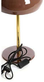 Brązowa lampa stołowa z metalowym kloszem (wysokość 34 cm) Surin – Light &amp; Living