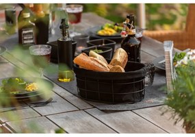 Czarny koszyk na pieczywo Wenko Black Outdoor Kitchen Bela