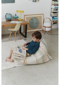 Kremowy dziecięcy worek do siedzenia Cleo Multi Stripe – Lorena Canals