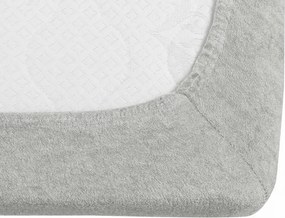 PrzytulneMieszkanie.pl Prześcieradło frotte EXCLUSIVE jasno szare 200x220 cm