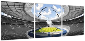 Obraz - stadion piłkarski (z zegarem) (90x30 cm)