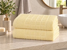 2x ręcznik SOFT 70x140 cm kremowy, 100% bawełna