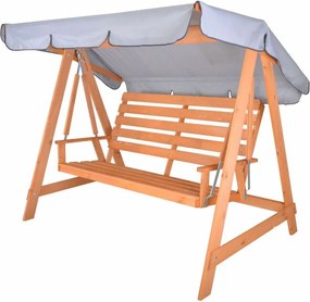 Ogrodowa huśtawka drewniana 3-osobowa z sosny 192 cm