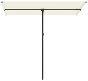 Outsunny Parasol Ogrodowy Obracający się o 180 Stopni z Ruchomym Masztem Aluminiowym 150x205cm Beżowy