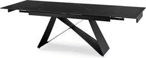 Stół Rozkładany Prostokątny VICTOR 160-240 cm Ceramiczny Czarny do Jadalni Nowoczesny Loft